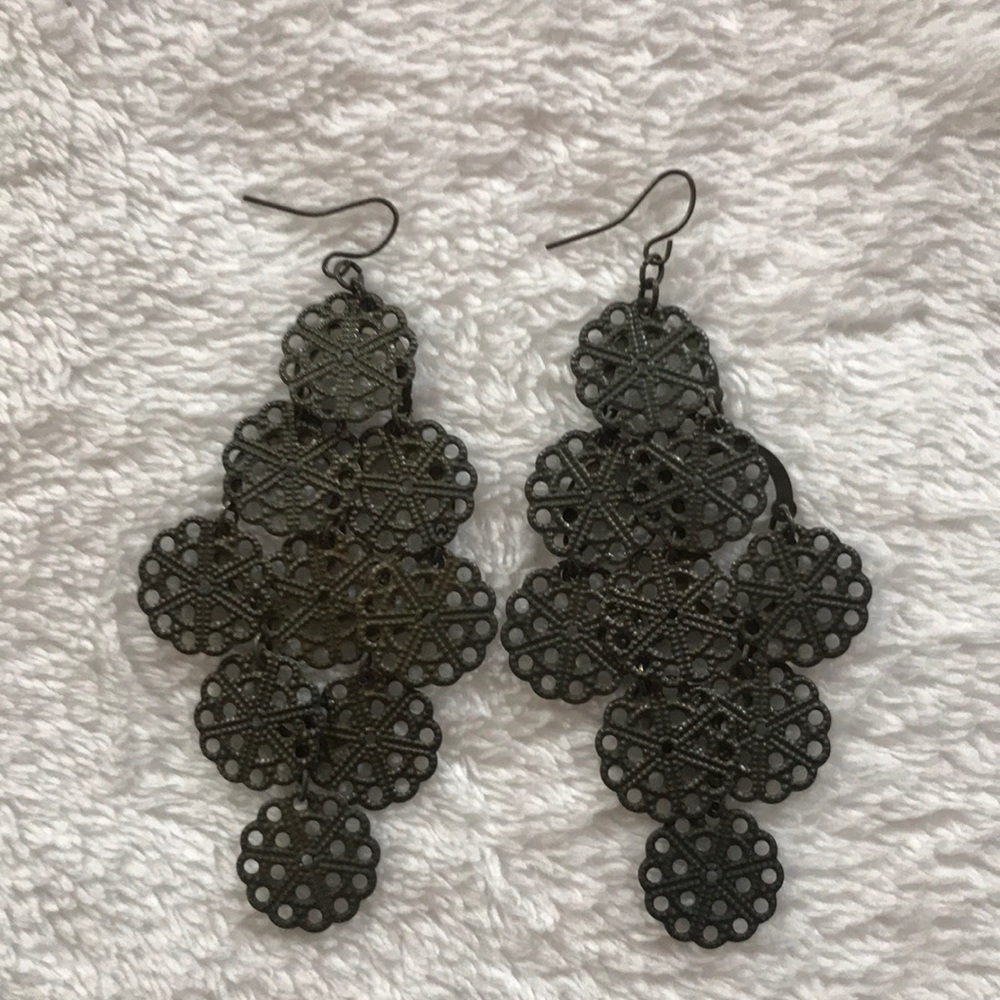Bronze dangly earrings